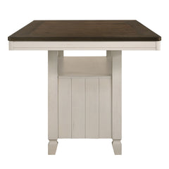 Tasnim Oak/Antique White Counter Dining Table - Ornate Home