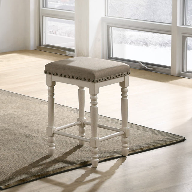 Tasnim Tan/Antique White Counter Height Stool (Set of 2) - Ornate Home
