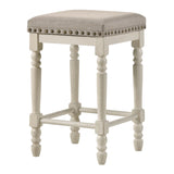 Tasnim Tan/Antique White Counter Height Stool (Set of 2) - Ornate Home