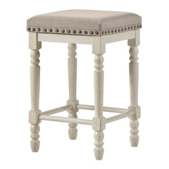 Tasnim Tan/Antique White Counter Height Stool (Set of 2) - Ornate Home