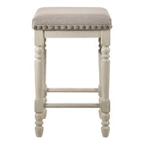 Tasnim Tan/Antique White Counter Height Stool (Set of 2) - Ornate Home