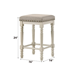 Tasnim Tan/Antique White Counter Height Stool (Set of 2) - Ornate Home