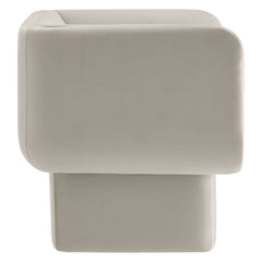 Tate Almond Performance Velvet Accent Chair - Ornate Home