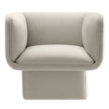 Tate Almond Performance Velvet Accent Chair - Ornate Home