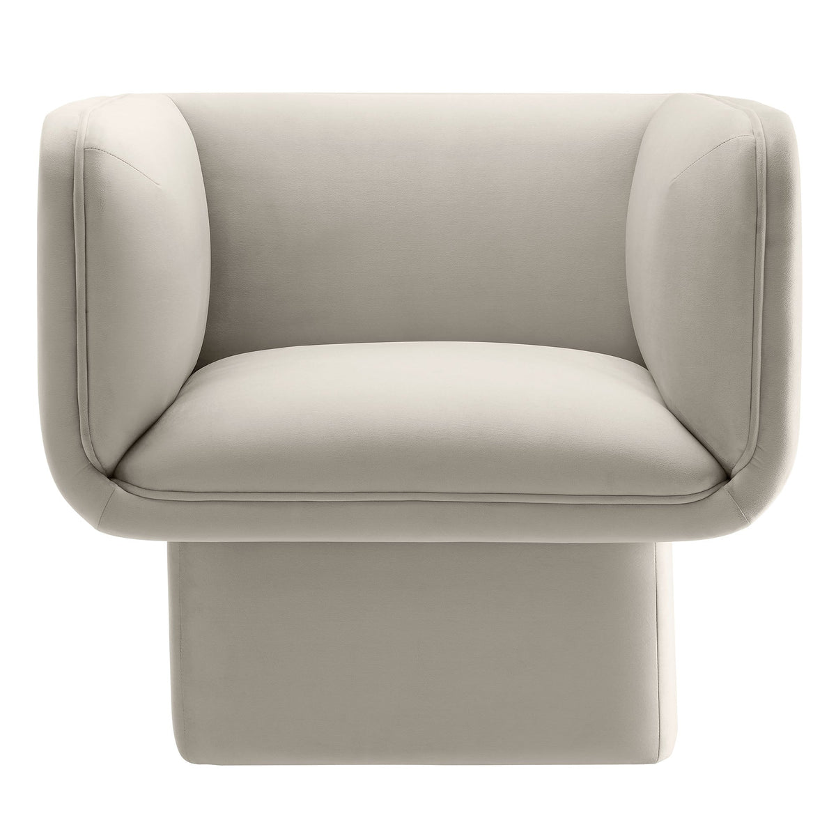 Tate Almond Performance Velvet Accent Chair - Ornate Home