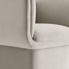 Tate Almond Performance Velvet Accent Chair - Ornate Home