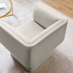 Tate Almond Performance Velvet Accent Chair - Ornate Home