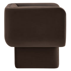 Tate Chocolate Brown Performance Velvet Accent Chair - Ornate Home