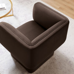 Tate Chocolate Brown Performance Velvet Accent Chair - Ornate Home