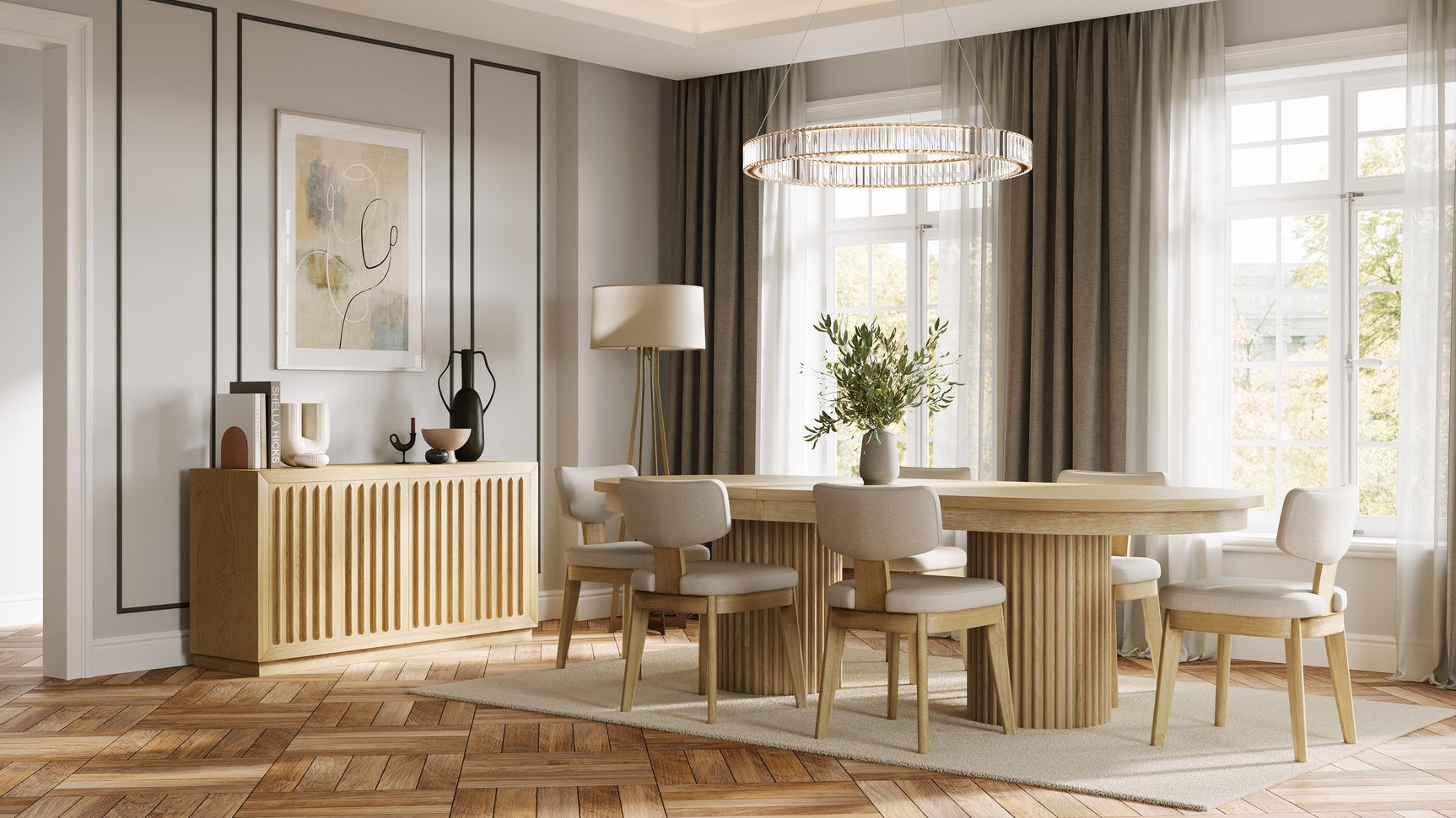 Tate Natural Chair (Set of 2) - Ornate Home