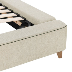 Tate Oatmeal Queen Bed - Ornate Home