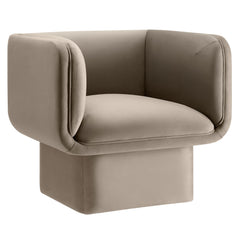 Tate Taupe Performance Velvet Accent Chair - Ornate Home