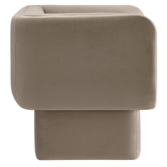 Tate Taupe Performance Velvet Accent Chair - Ornate Home