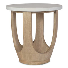 Tatli Woodtone Stone Top Side Table - Ornate Home