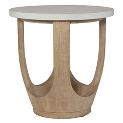 Tatli Woodtone Stone Top Side Table - Ornate Home
