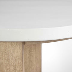 Tatli Woodtone Stone Top Side Table - Ornate Home