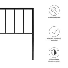 Tatum Black Metal King Headboard - Ornate Home