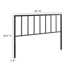 Tatum Black Queen Headboard - Ornate Home