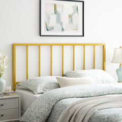 Tatum Gold Metal King Headboard - Ornate Home
