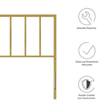 Tatum Gold Metal King Headboard - Ornate Home
