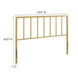 Tatum Gold Metal King Headboard - Ornate Home