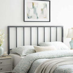 Tatum Gray Metal Full Headboard - Ornate Home