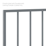 Tatum Gray Metal Full Headboard - Ornate Home