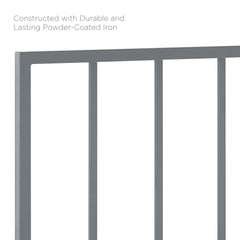 Tatum Gray Metal Full Headboard - Ornate Home