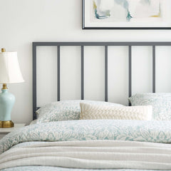 Tatum Gray Metal Full Headboard - Ornate Home