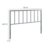 Tatum Gray Metal Full Headboard - Ornate Home