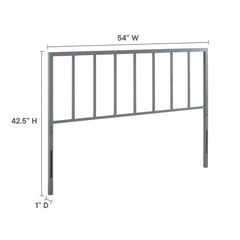 Tatum Gray Metal Full Headboard - Ornate Home