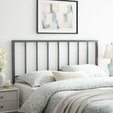 Tatum Gray Metal King Headboard - Ornate Home