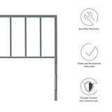 Tatum Gray Metal King Headboard - Ornate Home