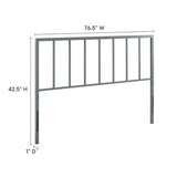 Tatum Gray Metal King Headboard - Ornate Home