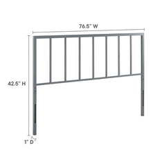 Tatum Gray Metal King Headboard - Ornate Home