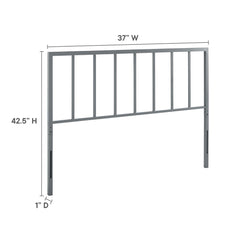 Tatum Gray Metal Twin Headboard - Ornate Home