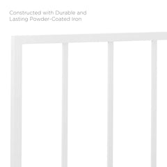 Tatum White Metal King Headboard - Ornate Home