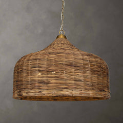 Tauranga Brass Seagrass 5 Light Pendant - Ornate Home