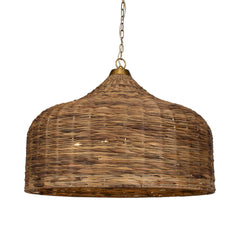 Tauranga Brass Seagrass 5 Light Pendant - Ornate Home