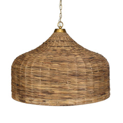 Tauranga Brass Seagrass 5 Light Pendant - Ornate Home