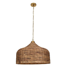 Tauranga Brass Seagrass 5 Light Pendant - Ornate Home