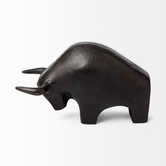 Tauro Black Cast Aluminum Raging Bull - Ornate Home