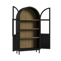 Taurus Flat Black Bookcase - Ornate Home