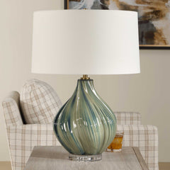 Tausha Green Table Lamp - Ornate Home