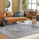 Tavas Blue Persian Style Washable Rug - Clearance - Ornate Home