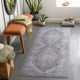 Tavas Blue Persian Style Washable Rug - Clearance - Ornate Home