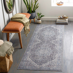 Tavas Blue Persian Style Washable Rug - Clearance - Ornate Home