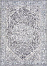 Tavas Blue Persian Style Washable Rug - Clearance - Ornate Home