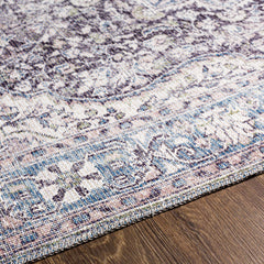 Tavas Blue Persian Style Washable Rug - Clearance - Ornate Home