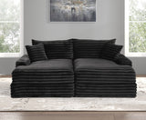 Tavedestrand Black Double Chaise Sofa - Ornate Home